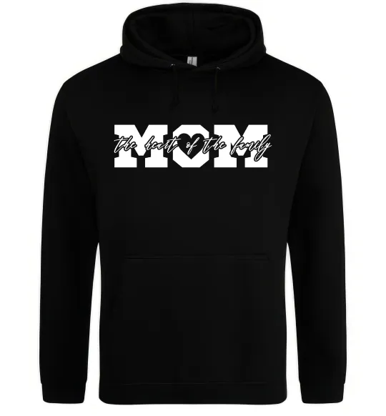 Женская толстовка (худи) Mom heart of family Черный фото