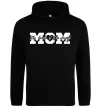 Женская толстовка (худи) Mom heart of family Черный Женская толстовка (худи) Mom heart of family Черный фото