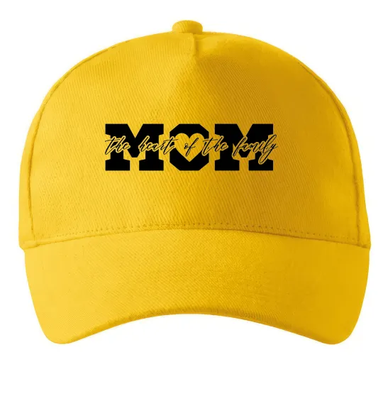Кепка Mom heart of family Солнечно желтый фото