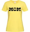 Женская футболка Mom heart of family Лимонный Женская футболка Mom heart of family Лимонный фото