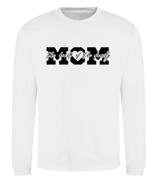 Свитшот Mom heart of family Белый фото