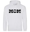 Женская толстовка (худи) Mom heart of family Серый меланж Женская толстовка (худи) Mom heart of family Серый меланж фото
