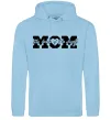 Женская толстовка (худи) Mom heart of family Голубой Женская толстовка (худи) Mom heart of family Голубой фото