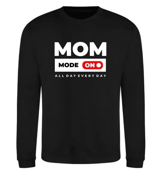 Світшот Mom mode on Чорний фото