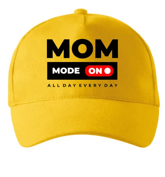 Кепка Mom mode on Солнечно желтый фото