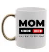 Чашка с цветной ручкой Mom mode on Золото Чашка с цветной ручкой Mom mode on Золото фото