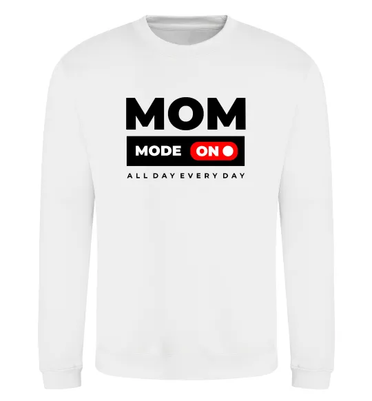 Світшот Mom mode on Білий фото