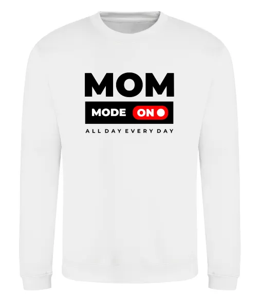 Свитшот Mom mode on Белый фото