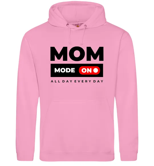 Женская толстовка (худи) Mom mode on Розовый фото