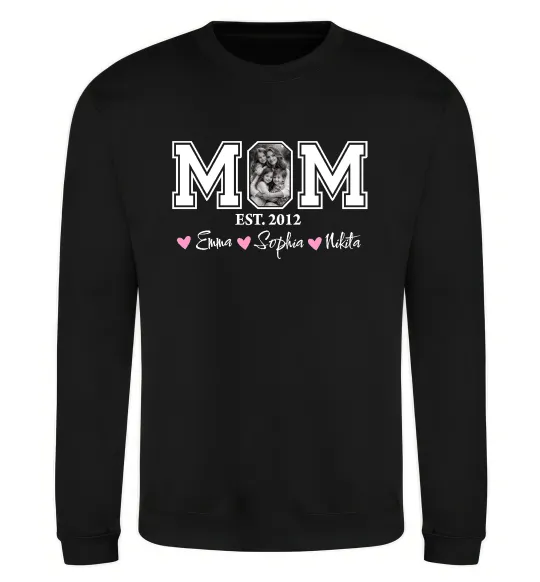 Свитшот Mom est Черный фото