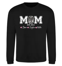 Свитшот Mom est Черный фото