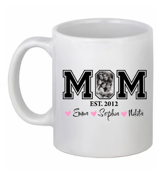 Чашка керамическая Mom est Белый фото