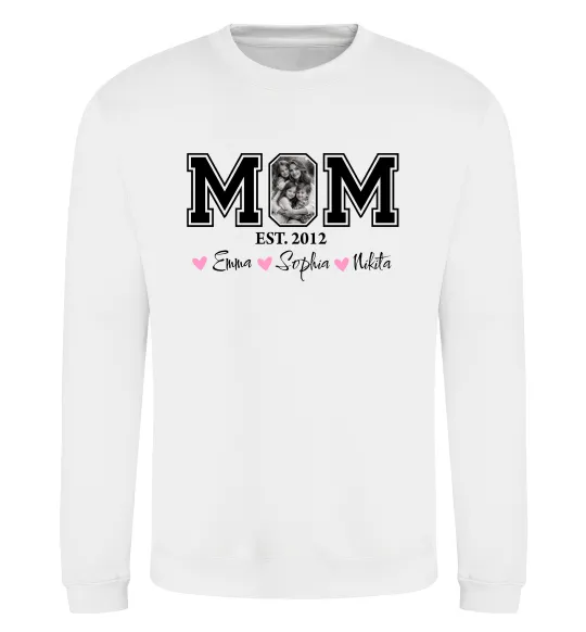 Свитшот Mom est Белый фото