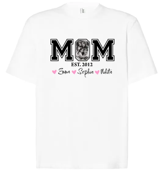 Футболка Оверсайз Mom est Белый фото