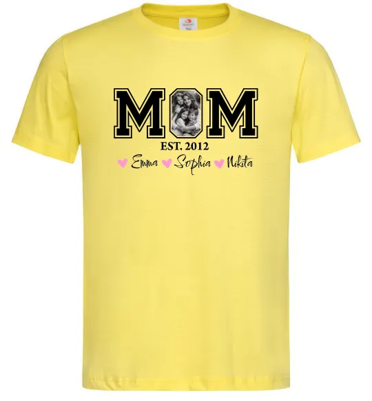 Мужская футболка Mom est Лимонный фото