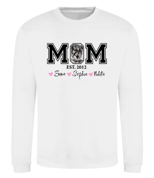 Свитшот Mom est Белый фото