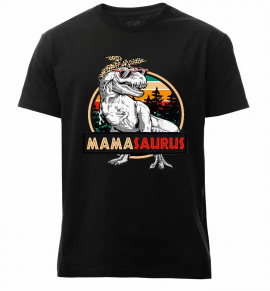 Мужская премиум футболка Mamasaurus Черный фото