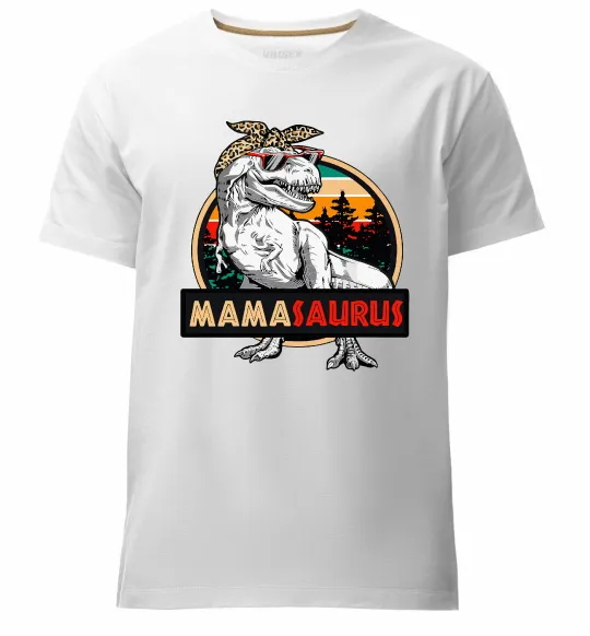 Мужская премиум футболка Mamasaurus Белый фото