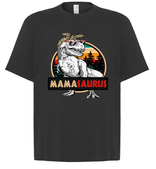 Футболка Оверсайз Mamasaurus Черный фото