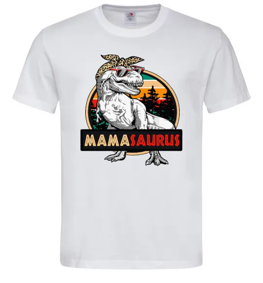Мужская футболка Mamasaurus Белый фото