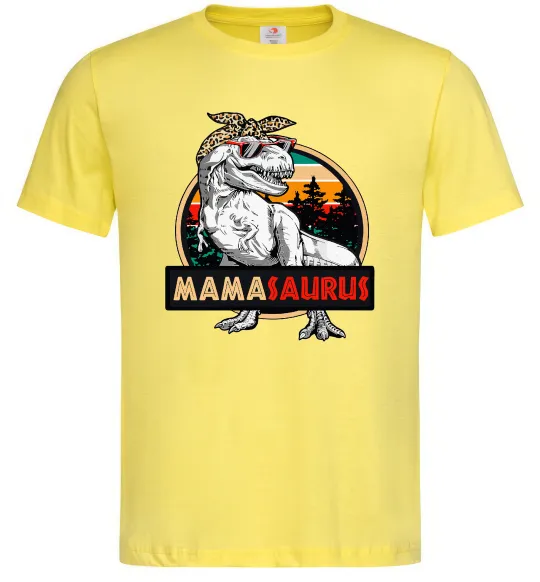 Мужская футболка Mamasaurus Лимонный фото