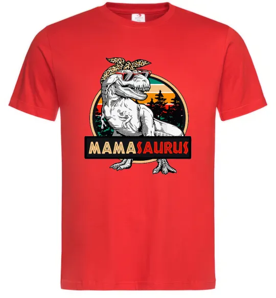 Мужская футболка Mamasaurus Красный фото