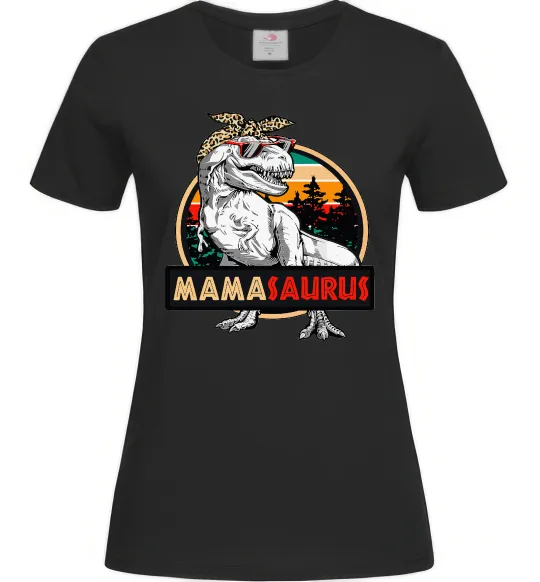 Женская футболка Mamasaurus Черный фото