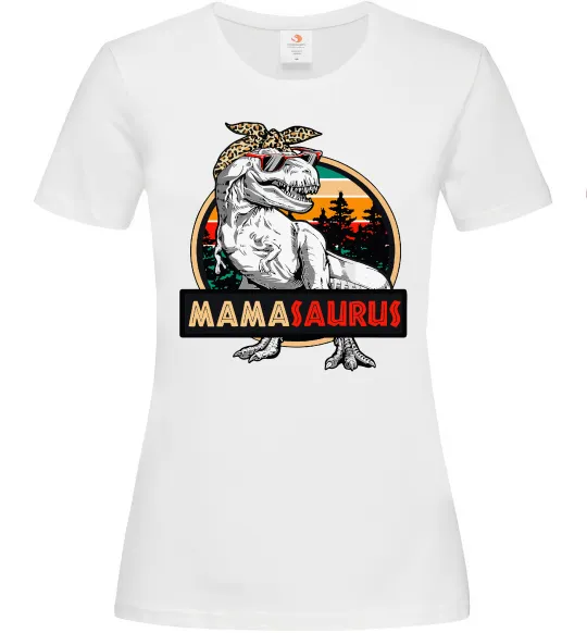 Женская футболка Mamasaurus Белый фото
