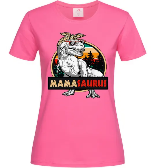 Женская футболка Mamasaurus Ярко-розовый фото