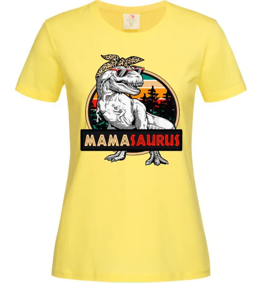 Женская футболка Mamasaurus Лимонный фото