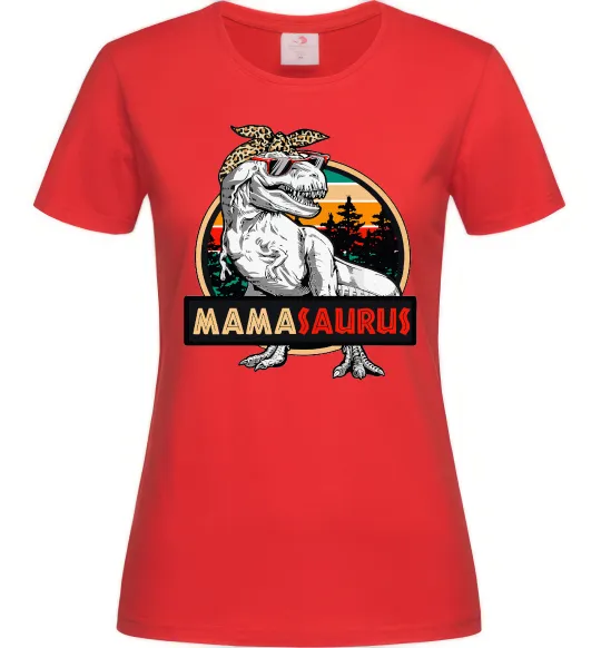 Женская футболка Mamasaurus Красный фото