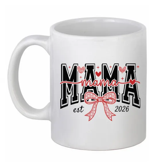 Чашка керамическая Mama est напис Белый фото