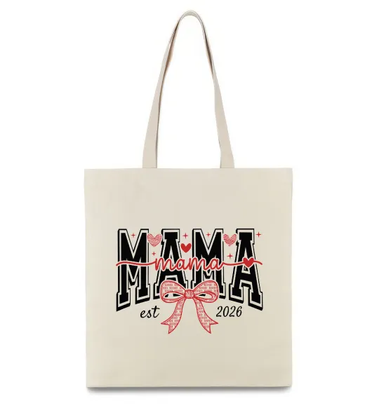Эко-сумка Mama est напис Бежевый фото