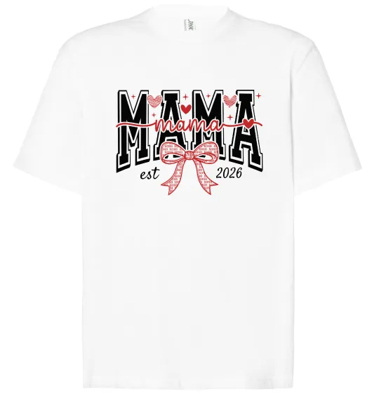 Футболка Оверсайз Mama est напис Белый фото