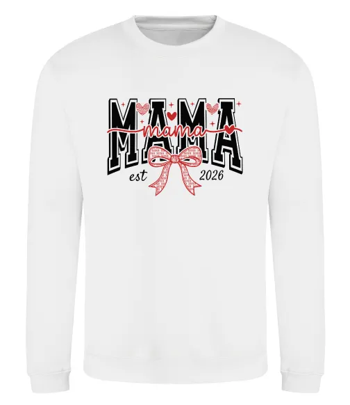 Свитшот Mama est напис Белый фото