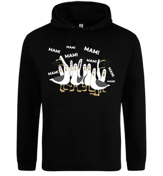 Женская толстовка (худи) Мам мам мам Черный фото