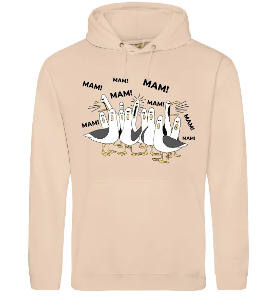 Женская толстовка (худи) Мам мам мам Песочный фото