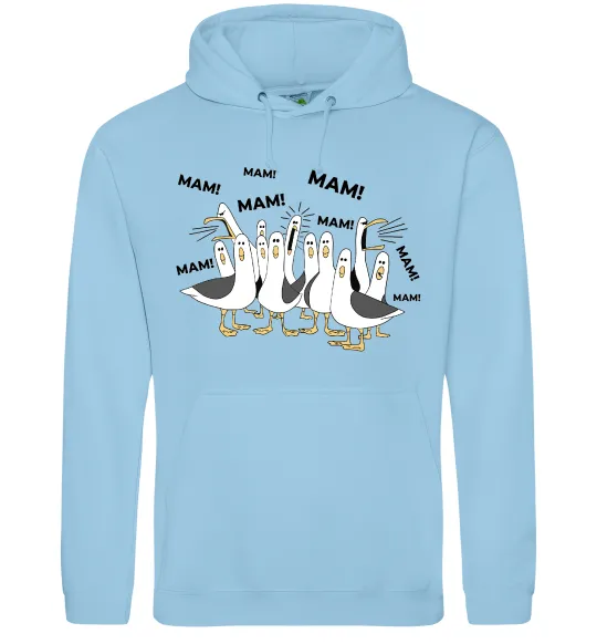 Женская толстовка (худи) Мам мам мам Голубой фото