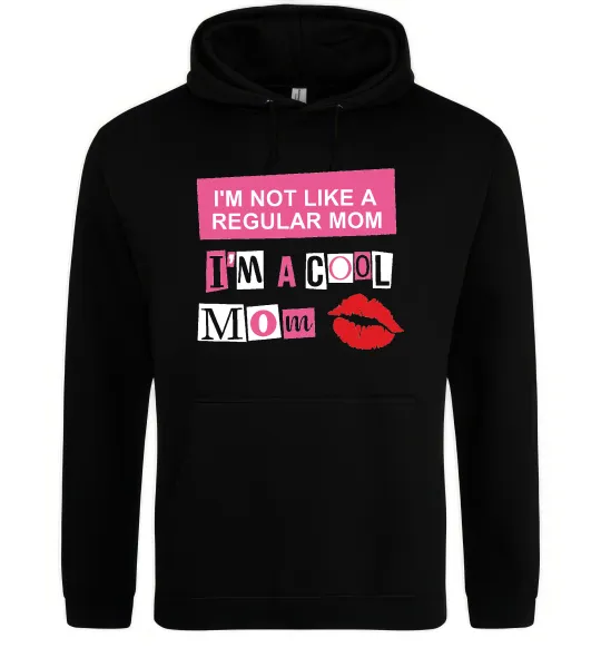 Женская толстовка (худи) Cool mom Черный фото
