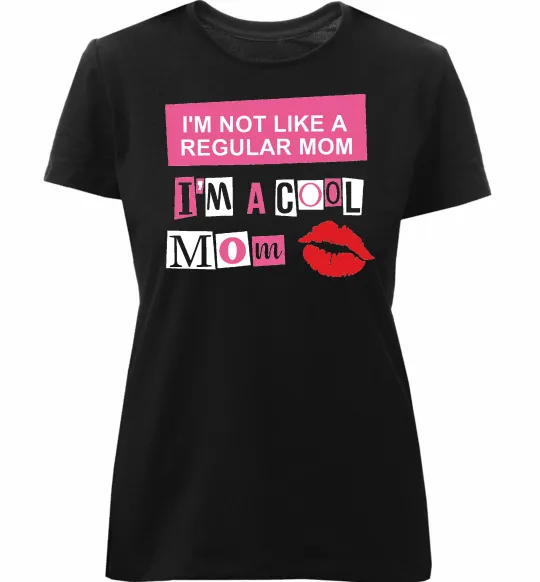 Женская премиум футболка Cool mom Черный фото