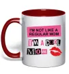 Чашка с цветной ручкой Cool mom Красный Чашка с цветной ручкой Cool mom Красный фото