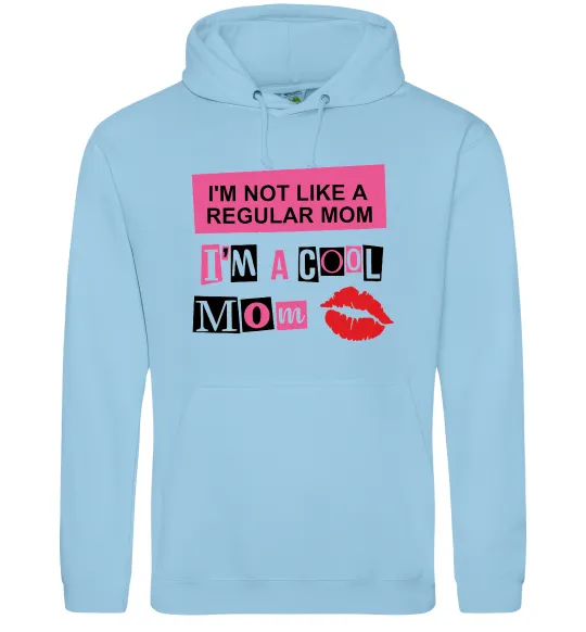 Женская толстовка (худи) Cool mom Голубой фото