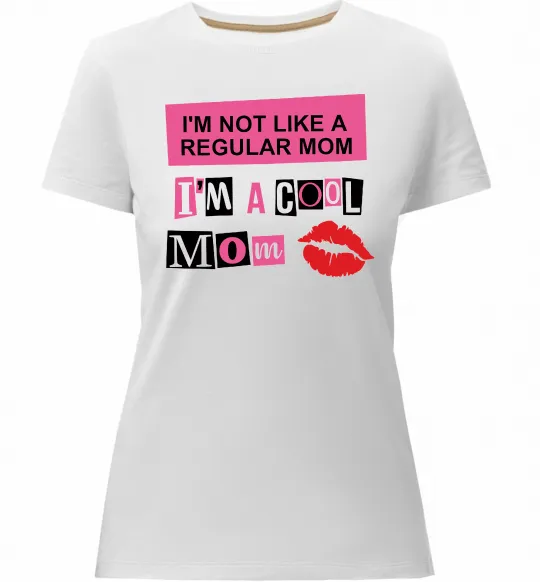 Женская премиум футболка Cool mom Белый фото
