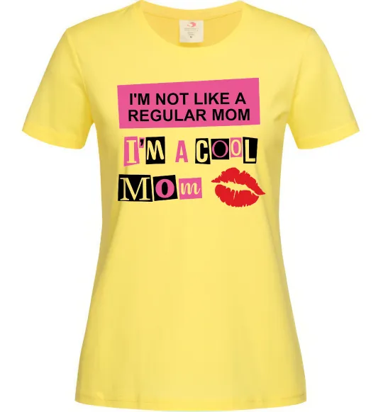 Женская футболка Cool mom Лимонный фото