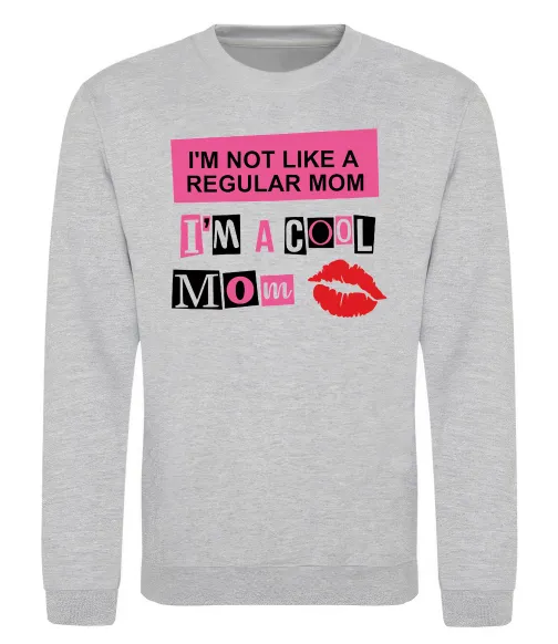 Свитшот Cool mom Серый меланж фото