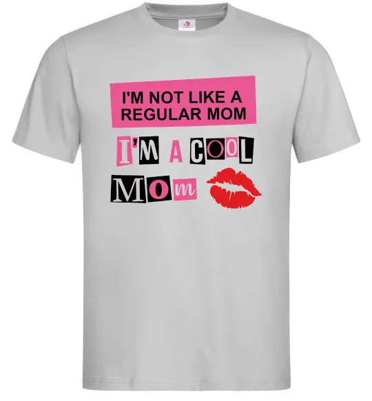 Мужская футболка Cool mom Серый фото