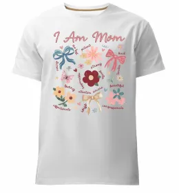 Мужская премиум футболка Best mom ever flowers Белый фото