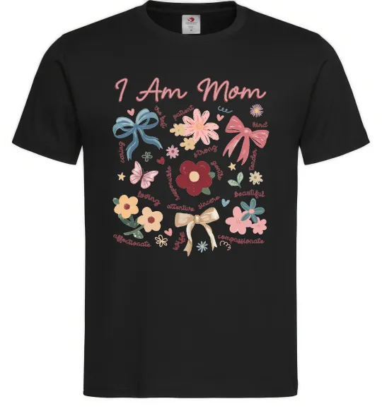 Мужская футболка I am mom Черный фото