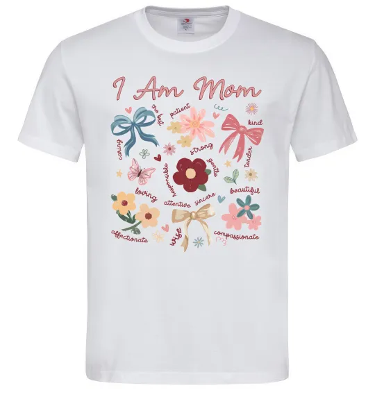 Мужская футболка I am mom Белый фото