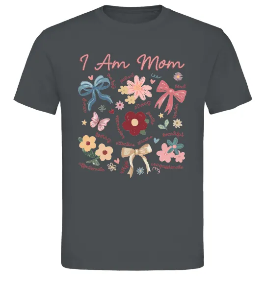Мужская футболка I am mom Графит фото